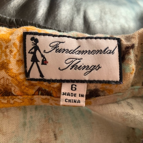 Fundamental Things Multi Print Linen Blend Skirt size 6 - Picture 2 of 8